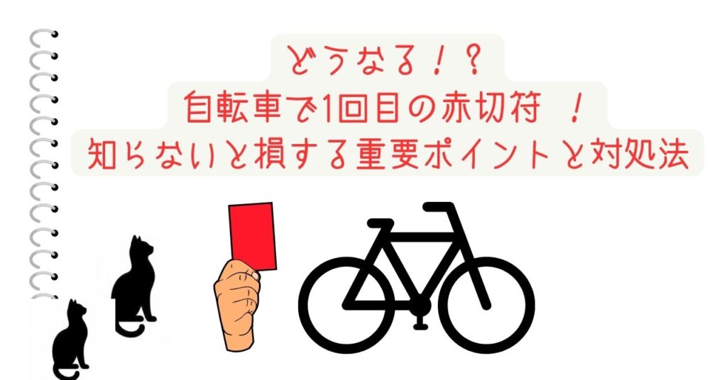 どうなる！？自転車で1回目の赤切符 ！知らないと損する重要ポイントと対処法